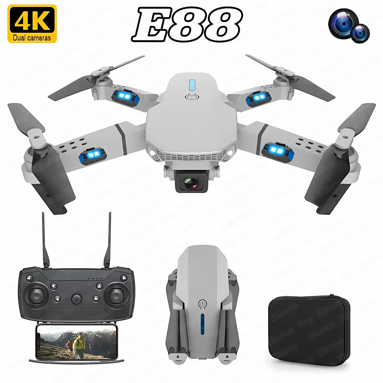 Nano Quad Fpv - E88 Pro WIFI FPV Дрон Широкоугольный