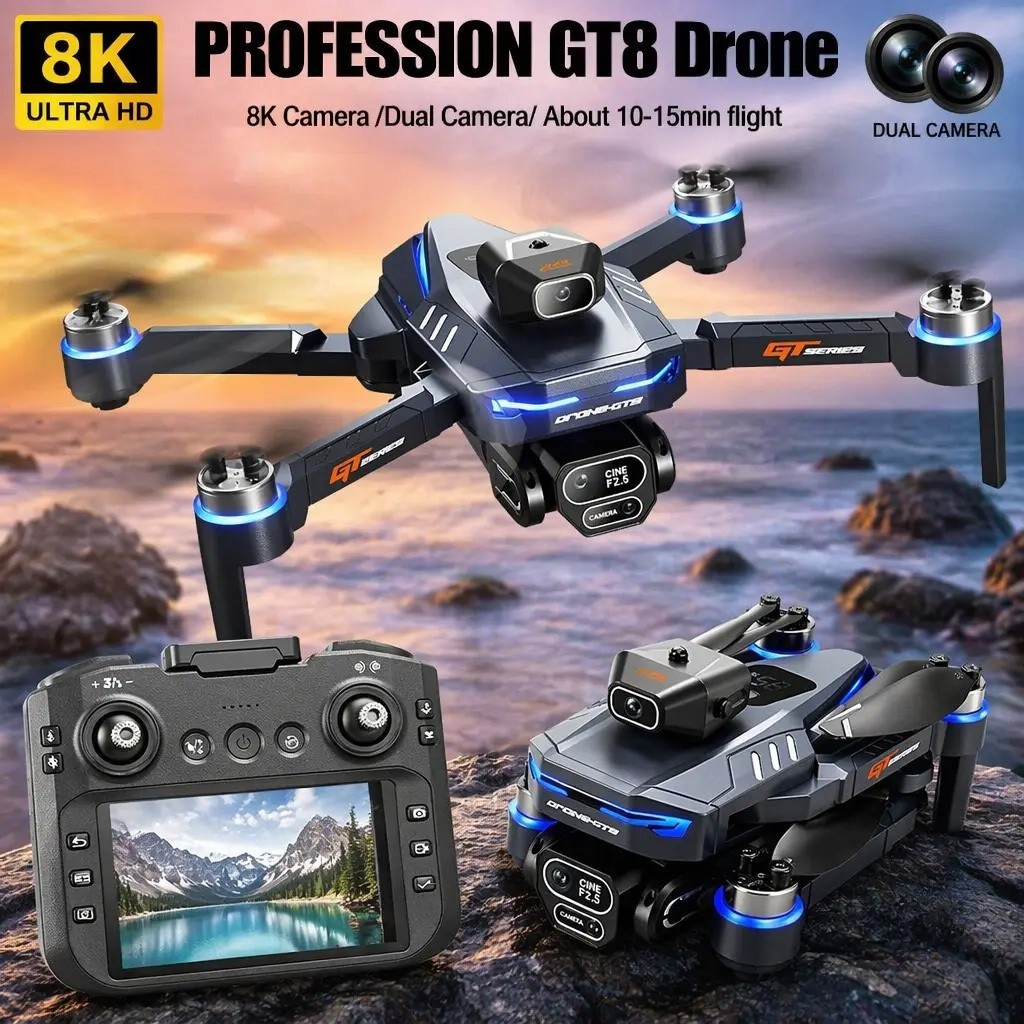 Drone Rc S156 - Дрон GT8 4K с бесщеточным двигателем,