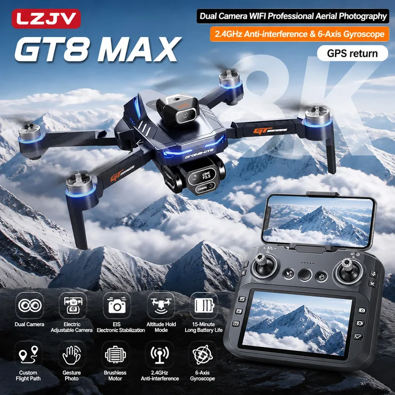Дрон GT8 Max складной, 8K HD,  – обзор и цена Drone Rc S156